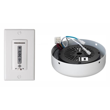 Monte Carlo Hard-Wired Wall Remote Control Receiver Rubberized White/Almond Swit MCRC3RRZW